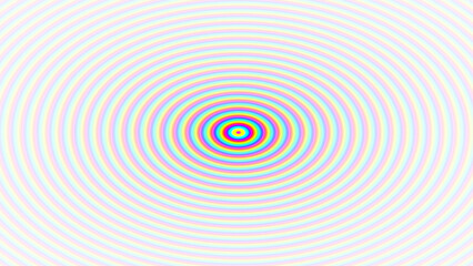 Circular rainbow RGB spectrum lines effect overlay with transparent background, modern trendy effect 