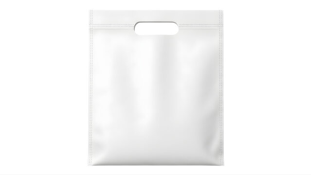 White non woven bag mockup eco friendly reusable shopping tote blank template for branding and design on transparent background