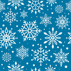 seamless pattern with snowflakes