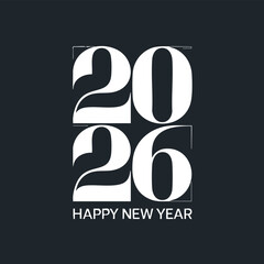 2026 New Year celebration vector illustration