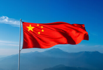flag of china render wallpaper