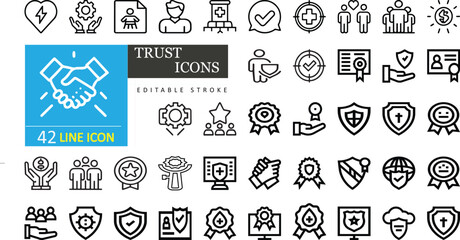 Trust Icons Set. vector illustration