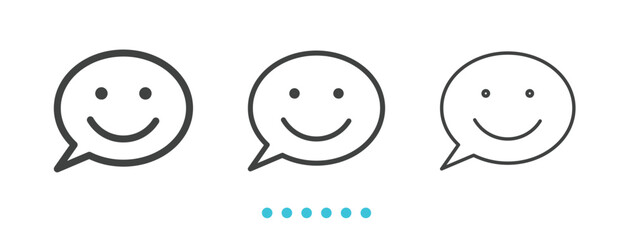 Good feedback icon. Thin line icon vector