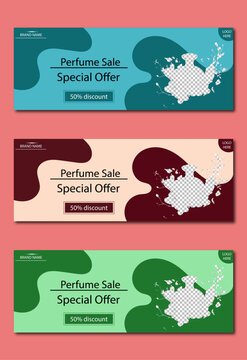 falsh sale perfume social media post template design