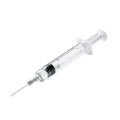 Medical Syringe Mockup on White Background for Product Display
