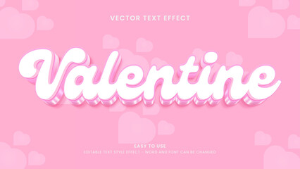 valentine editable text effect 3d vector