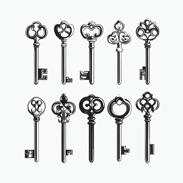 set of vintage keys