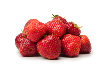 Fresh group of berries isolated on a white background.