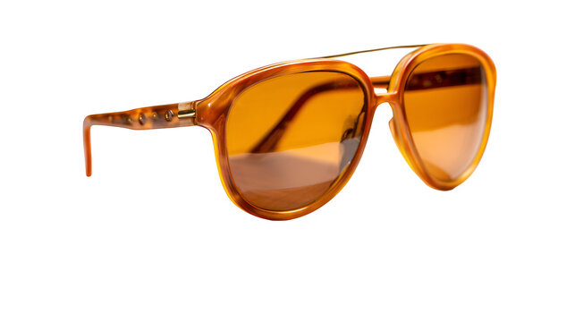Vintage Oversized Men's Aviator Sunglasses with Amber Gradient Lenses and Tortoiseshell Frame