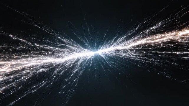Cosmic Connection: A mesmerizing display of radiant energy streaks across the canvas of space, suggesting the vastness of the universe. 