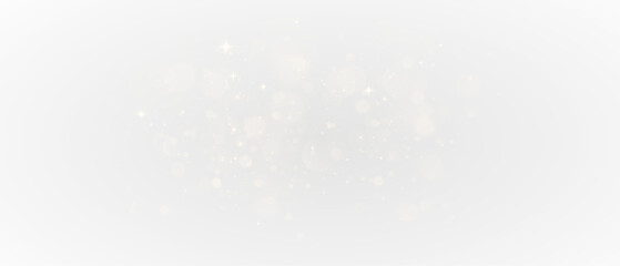 Golden glitter dust with bright bokeh sparks PNG overlay background