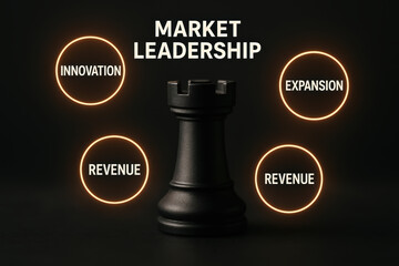 Market leadership innovation and expansion inspire success and growth through strategic business power
