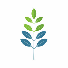 Obraz premium Environmental Growth Concept with Stylized Green and Blue Leaves
