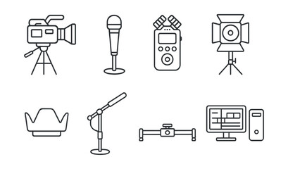 Set of camera equipment and accessories