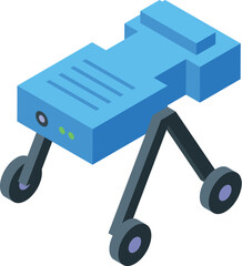 Autonomous robotic vehicle exploring the surface of mars, gathering samples and transmitting data back to earth