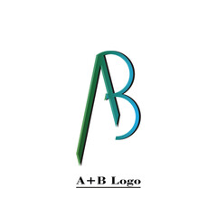 vector Modern A+B Monogram Logo