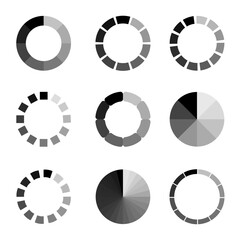 Vector image of a loading icon. Collection loading status. Loading progress icon. Loading progress. Element for your design.
