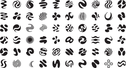 Abstract Swirls and Dynamic Shapes Collection