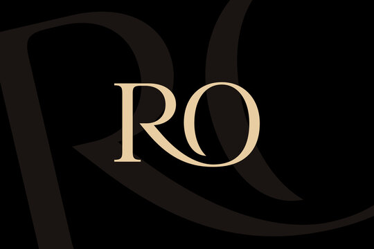 RO or OR letter logo icon design. Classic style luxury initials monogram.