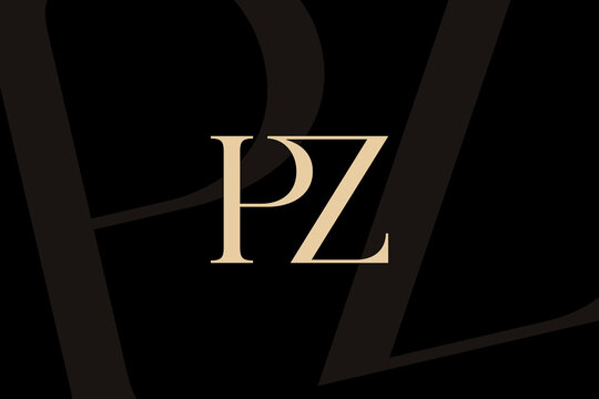 PZ or ZP letter logo icon design. Classic style luxury initials monogram.