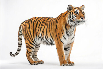 bengal tiger isolated on white background
