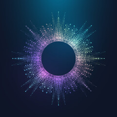 AI Banner Concept In The Digital Style. Generative Ideas Design Element For Internet Technology. Futuristic Technology Concept Artificial Intelligence.