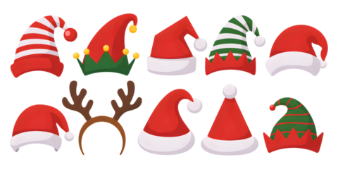 Festive Collection of Holiday Hats and Antlers for Christmas Celebrations