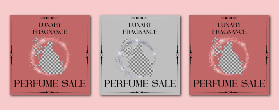 luxary fregnance perfumes social media post template design