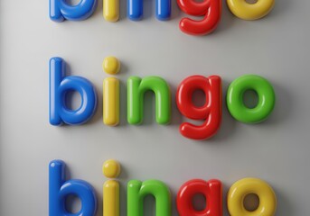 Fototapeta premium Bingo letters fridge magnets