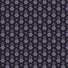 Soft Purple Floral Seamless Pattern Background