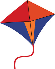 Colorful diamond kite vector illustration for outdoor fun