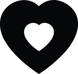 Black heart vector illustration scalable graphic icon