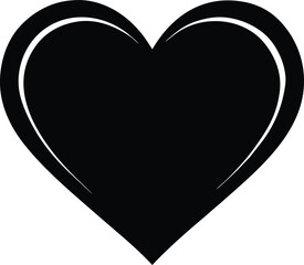 Black heart vector illustration scalable graphic icon