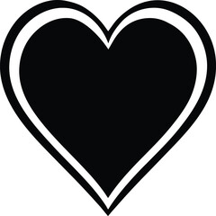 Black heart vector illustration scalable graphic icon