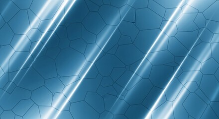 Obraz premium Dynamic Blue metallic Surface with Diagonal Light Streaks and Futuristic Cyber Texture