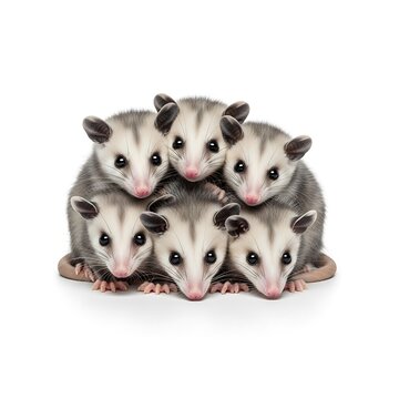 Adorable possum babies huddled together for warmth offer a heartwarming glimpse into wildlife families and animal love, perfect for nature lovers