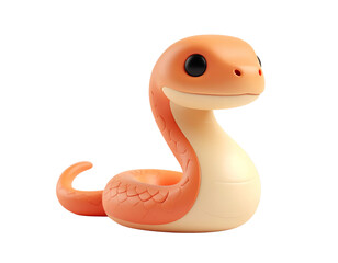 Fototapeta premium ヘビの立体イラスト