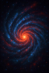 Obraz premium Vibrant Cosmic Spiral Galaxy Abstract Backdrop