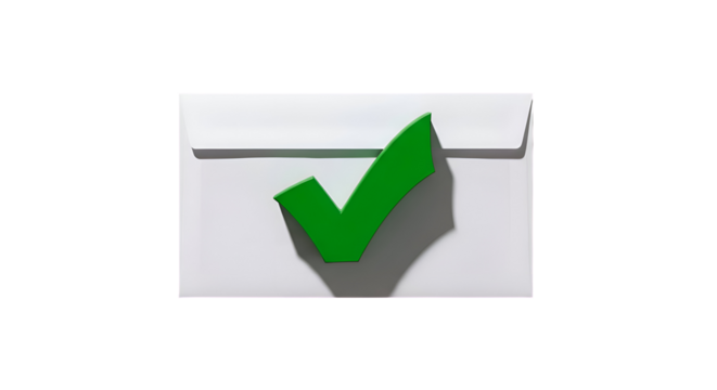 Green checkmark on white paper signifies approval, success, and completion