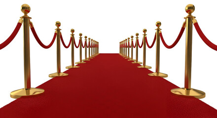 Red Carpet with Gold Stanchions and Ropes event premiere