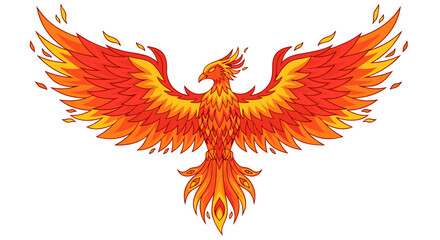 Fiery Phoenix Rising A Symbol of Rebirth and Transformation.