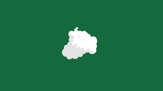 White 2D Smoke FX Green Screen Overlay | Keyable Fog/Steam Element for VFX & Compositing