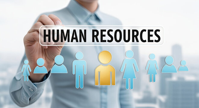 Human Resources Concept: Businesswoman Selecting Talent for Recruitment and Hiring, HR Management, Team Building and Leadership in Modern Company