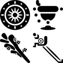 Palos de cartas españoles backdrop vector set