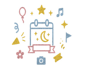 Calendar illustration for planning events during celebrations and special occasions all year round