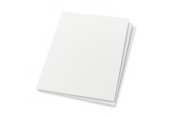 Stack of blank white paper documents mockup template for branding design presenting report brochure magazine copybook