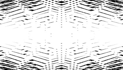 Smooth transition of sharp pattern with black isolated on white background. Easily resized and recoloured at your discretion. Vector Format Illustration 