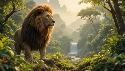 king of jungle lion.