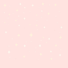 Soft pastel pink background with scattered glowing sparkles, creating a dreamy and kawaii-inspired pattern perfect for sweet and cozy designs.