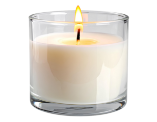 Close-Up of Candle Flame Flickering in Darkness, Isolated on Transparent Background, PNG 